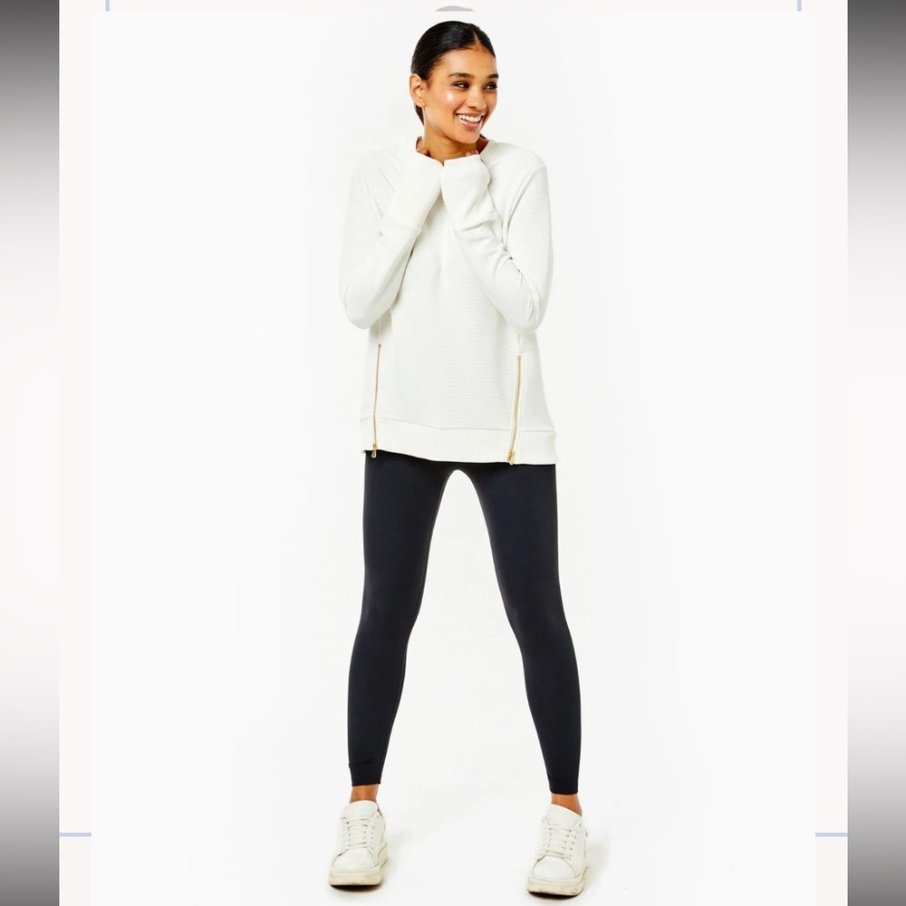 Addison Bay Active Rib Zip Everyday Crewneck Sweatshirt